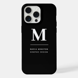 Minimalistisches Schwarz-Weiß-Modernes Benutzerdef iPhone 15 Pro Max Hülle