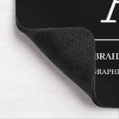 Minimalistisches Schwarz-Weiß-Modernes Personalisi Mousepad (Ecke)