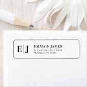 Minimalistisches Schwarz-Weiß-Monogramm-Hochzeit (Insitu)