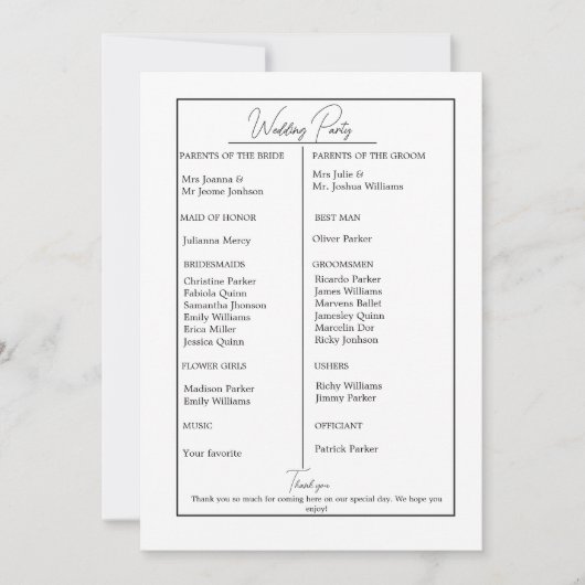 Minimalistisches Schwarz-Weiß-Monogramm-Hochzeitsp Save The Date (Vorderseite)