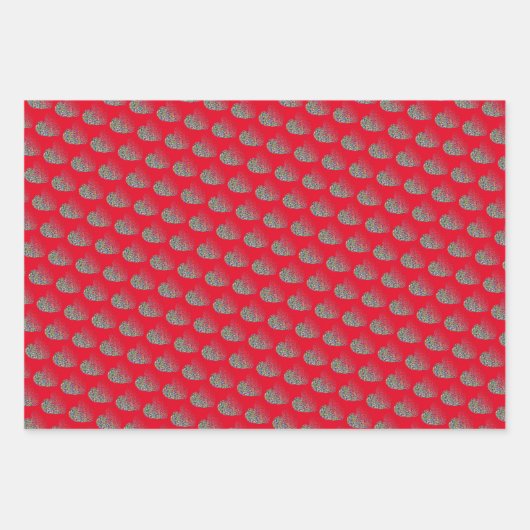 Minimalistisches Schwarz-Weiß-Muster Geschenkpapier Set (Vorderseite 3)