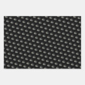 Minimalistisches Schwarz-Weiß-Muster Geschenkpapier Set (Vorderseite)