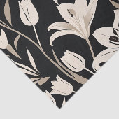 Minimalistisches Schwarz-Weiß-Muster Seidenpapier (Ausschnitt)