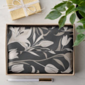 Minimalistisches Schwarz-Weiß-Muster Seidenpapier (Geschenk)