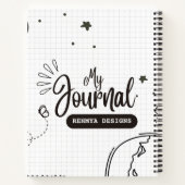 "Minimalistisches Schwarz-Weiß-Notebook-Design" Notizblock (Rückseite)