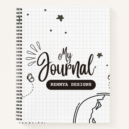 "Minimalistisches Schwarz-Weiß-Notebook-Design" Notizblock (Vorderseite)