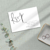 Minimalistisches Schwarz-Weiß-Occasion-Party-UAWG RSVP Karte