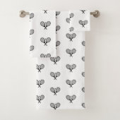 Minimalistisches Schwarz-Weiß-Paradies für Kletter Badhandtuch Set (Insitu)