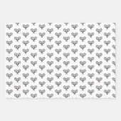 Minimalistisches Schwarz-Weiß-Paradies für Kletter Geschenkpapier Set (Vorderseite 3)