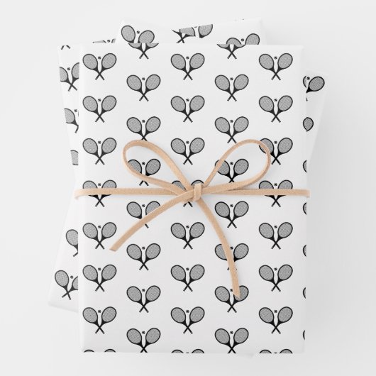 Minimalistisches Schwarz-Weiß-Paradies für Kletter Geschenkpapier Set (Beispiel)