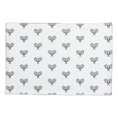 Minimalistisches Schwarz-Weiß-Paradies für Kletter Kissenbezug (Rückseite-Links)