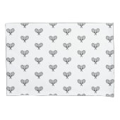 Minimalistisches Schwarz-Weiß-Paradies für Kletter Kissenbezug (Vorderseite-Links)