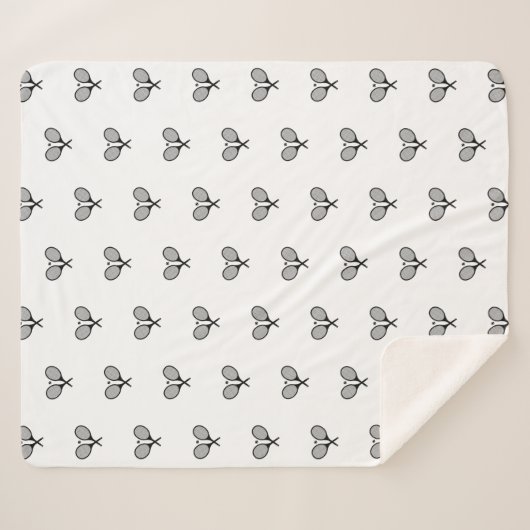 Minimalistisches Schwarz-Weiß-Paradies für Kletter Sherpadecke (Vorderseite (Horizontal))