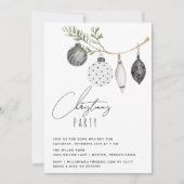 Minimalistisches Schwarz-Weiß-Party Einladung (Vorderseite)