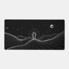 Minimalistisches Schwarz-Weiß-Portal Schreibtischunterlage