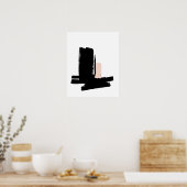 Minimalistisches Schwarz-Weiß-Poster Poster (Küche)