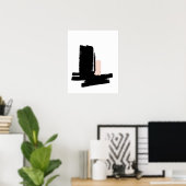 Minimalistisches Schwarz-Weiß-Poster Poster (Heimbüro)
