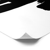 Minimalistisches Schwarz-Weiß-Poster Poster (Ecke)