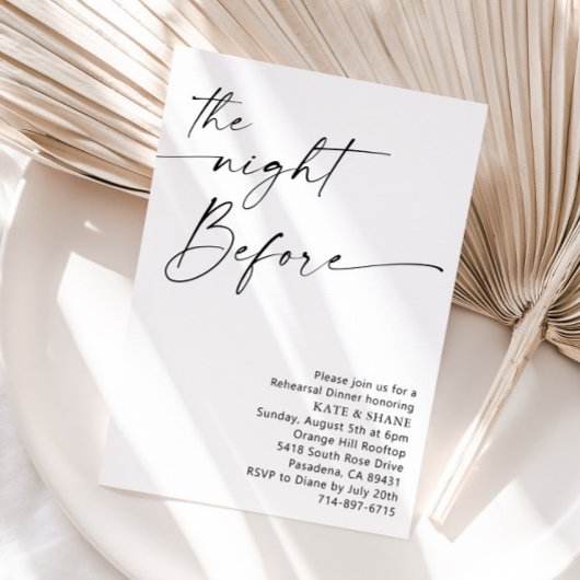 Minimalistisches Schwarz-Weiß-Probe Einladung