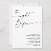 Minimalistisches Schwarz-Weiß-Probe Einladung (Vorderseite)