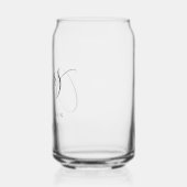 Minimalistisches Schwarz-Weiß-Script benutzerdefin Dosenglas (Links)