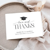 Minimalistisches Schwarz-Weiß-Script Vielen Dank Dankeskarte