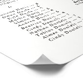 Minimalistisches Schwarz-Weiß-Seekarten-Plakat Poster (Ecke)