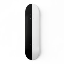 Minimalistisches Schwarz-Weiß-Skateboarddeck