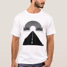 Minimalistisches Schwarz-Weiß-T-Shirt mit Mondmoti