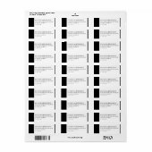 Minimalistisches Schwarz-Weiß-Typografisches Adres (Vorne)