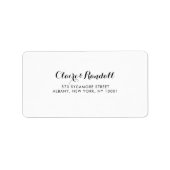 Minimalistisches Schwarz-Weiß-UAWG Adressaufkleber (Vorne)