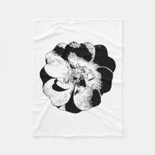 Minimalistisches Schwarz-Weiß-Vliesschwarz Fleecedecke