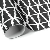 Minimalistisches Schwarz & Weiß Weihnachtsbaummust Geschenkpapier (Rolleneckpunkt)