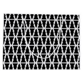 Minimalistisches Schwarz & Weiß Weihnachtsbaummust Große Geschenktüte (Rückseite)