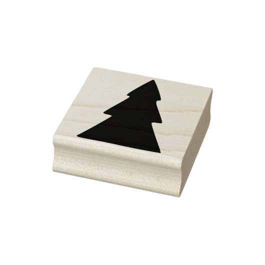 Minimalistisches Schwarz & Weiß Weihnachtsbaummust Gummistempel (Stempel)
