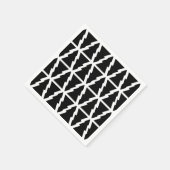 Minimalistisches Schwarz & Weiß Weihnachtsbaummust Serviette (Ecke)