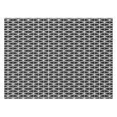 Minimalistisches Schwarz & Weiß Weihnachtsbaummust Tischdecke (Vorderseite (Horizontal))