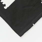 Minimalistisches Schwarz-Weiß-Weihnachtsbaummuster Fleecedecke (Ecke)