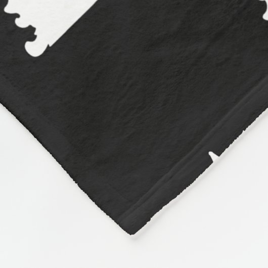 Minimalistisches Schwarz-Weiß-Weihnachtsbaummuster Fleecedecke (Ecke)