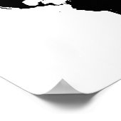 Minimalistisches Schwarz-Weiß-Weltkarte-Poster Poster (Ecke)