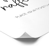 Minimalistisches Schwarz-Weiß-Windeln Poster (Ecke)