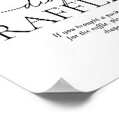 Minimalistisches Schwarz-Weiß-Windeln Poster (Ecke)