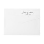 Minimalistisches Schwarz-Weiß-Wrap um das Adresset (Rückseite)