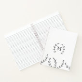 Minimalistisches Schwarz-Weiß-Zeichen - Benutzerde Notizblock (Innenseite)