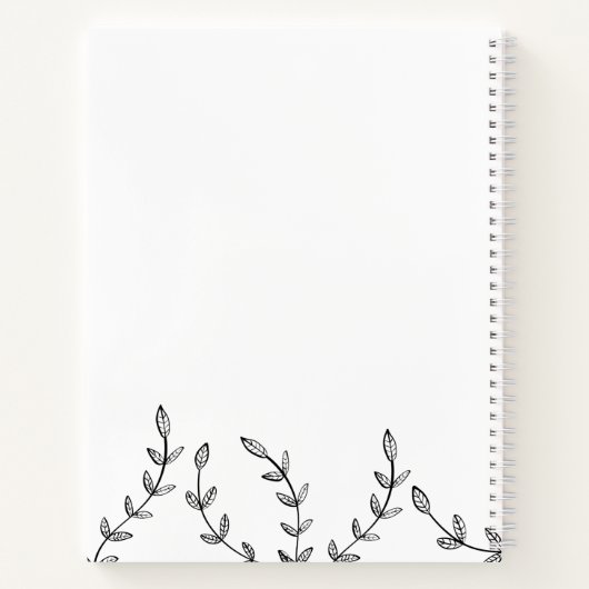 Minimalistisches Schwarz-Weiß-Zeichen - Benutzerde Notizblock (Rückseite)