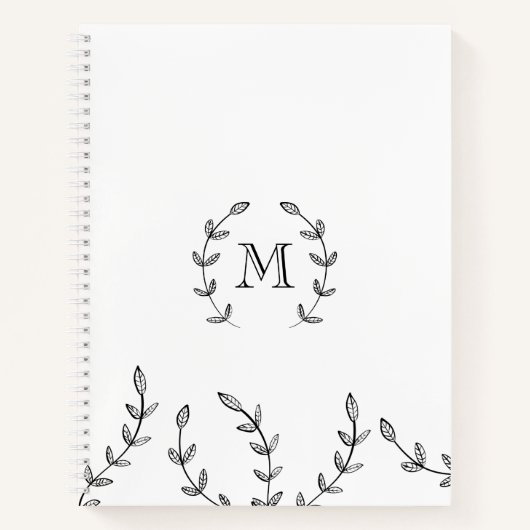 Minimalistisches Schwarz-Weiß-Zeichen - Benutzerde Notizblock (Vorderseite)