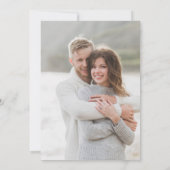 Minimalistisches Schwarz-weißes Einfaches Brautpar Einladung (Rückseite)