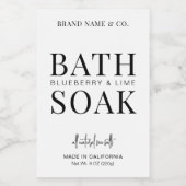 Minimalistisches Schwarz-weißes Etikett für wasser (Einzelnes Label)