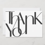 Minimalistisches Schwarz-weißes Foto Danke Karte (Vorderseite)