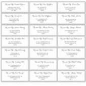 Minimalistisches Schwarz-weißes Hochzeitgastaufkle Aufkleber (Vorderseite)